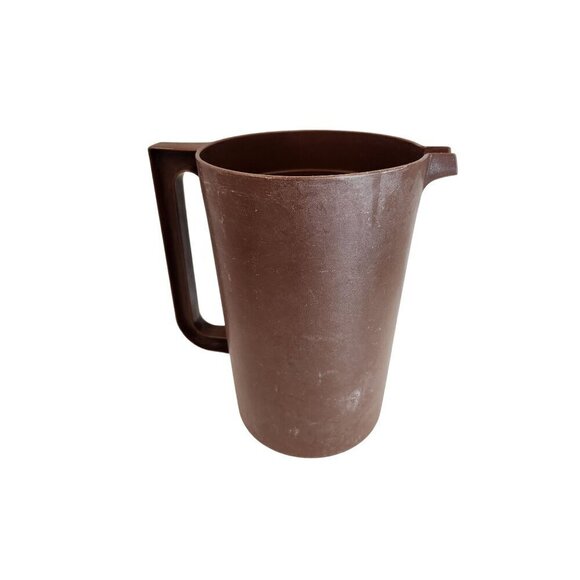 Vintage Tupperware Brown Plastic Pitcher With Handle - Made In USA NO. 1416-3 no - Picture 6 of 13